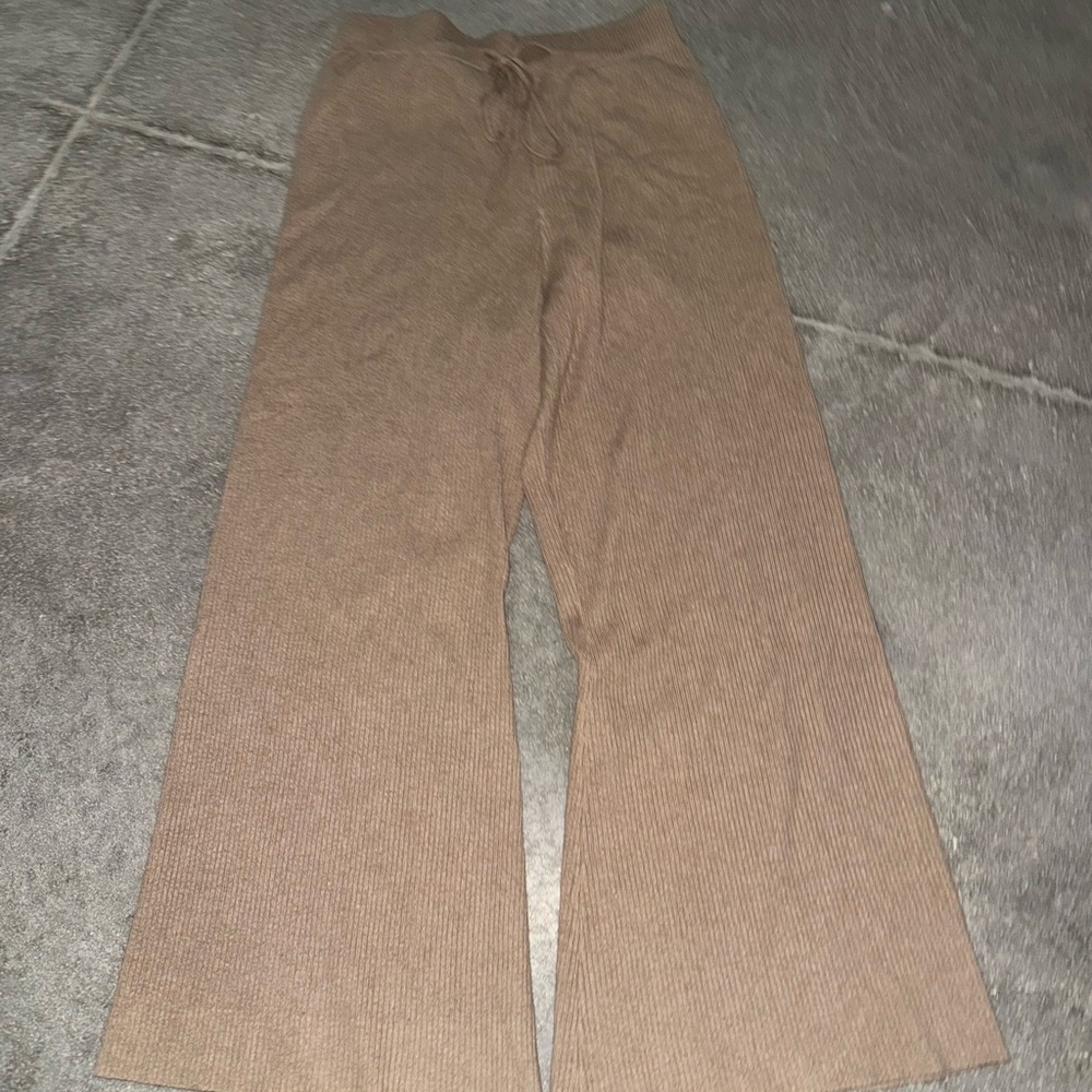 Brown Knit Pants - L